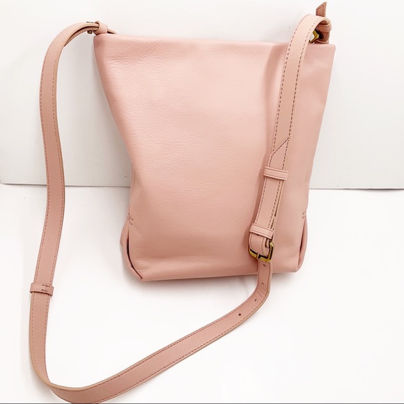 🆕{J. Crew} Oslo Soft Pink Pebble Leather Bucket CrossBody Bag - Picture 12 of 16